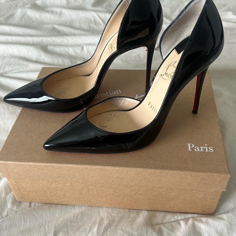 Christian Louboutin Black and Red Stiletto Heels